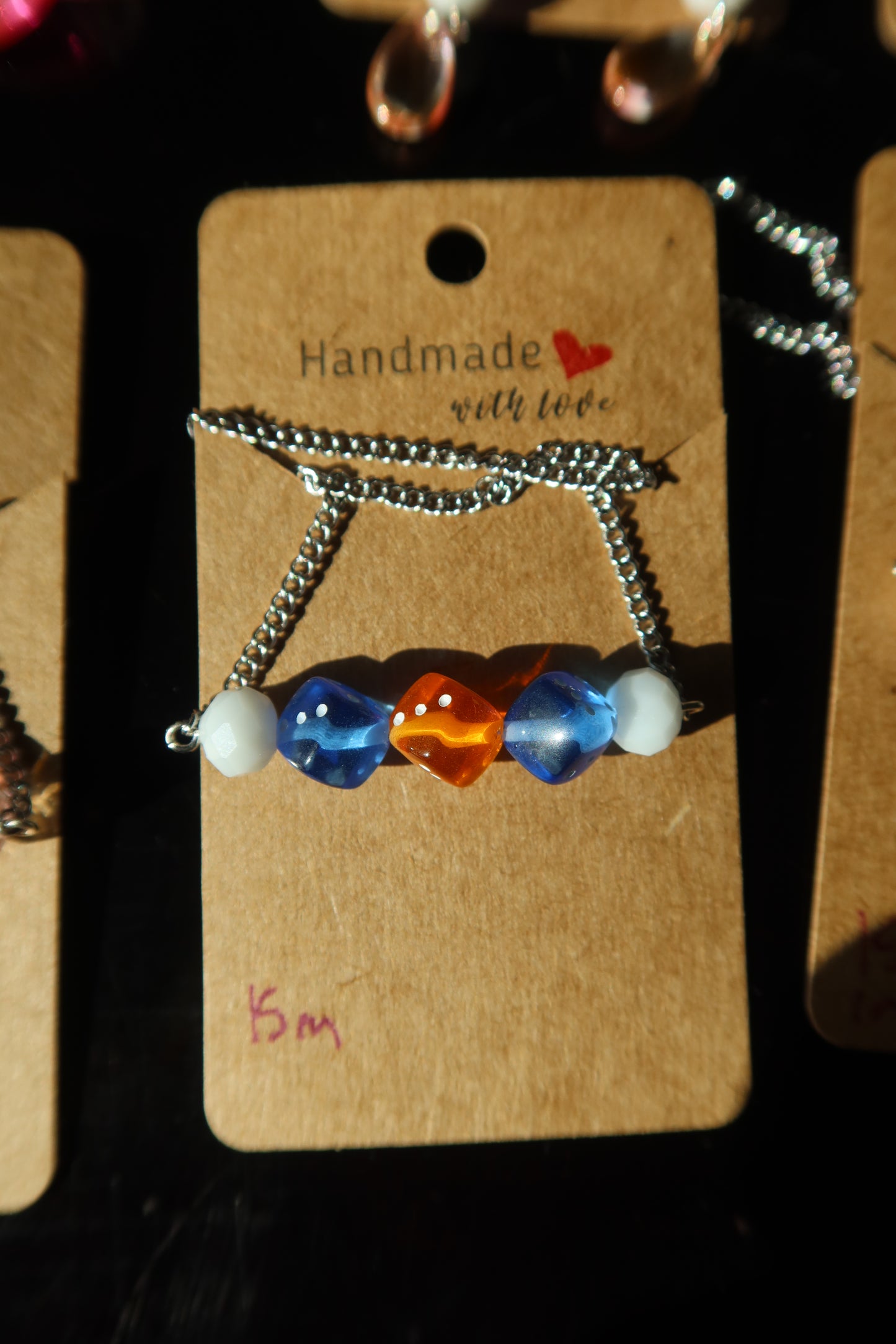 Dice Bead Chain Necklaces