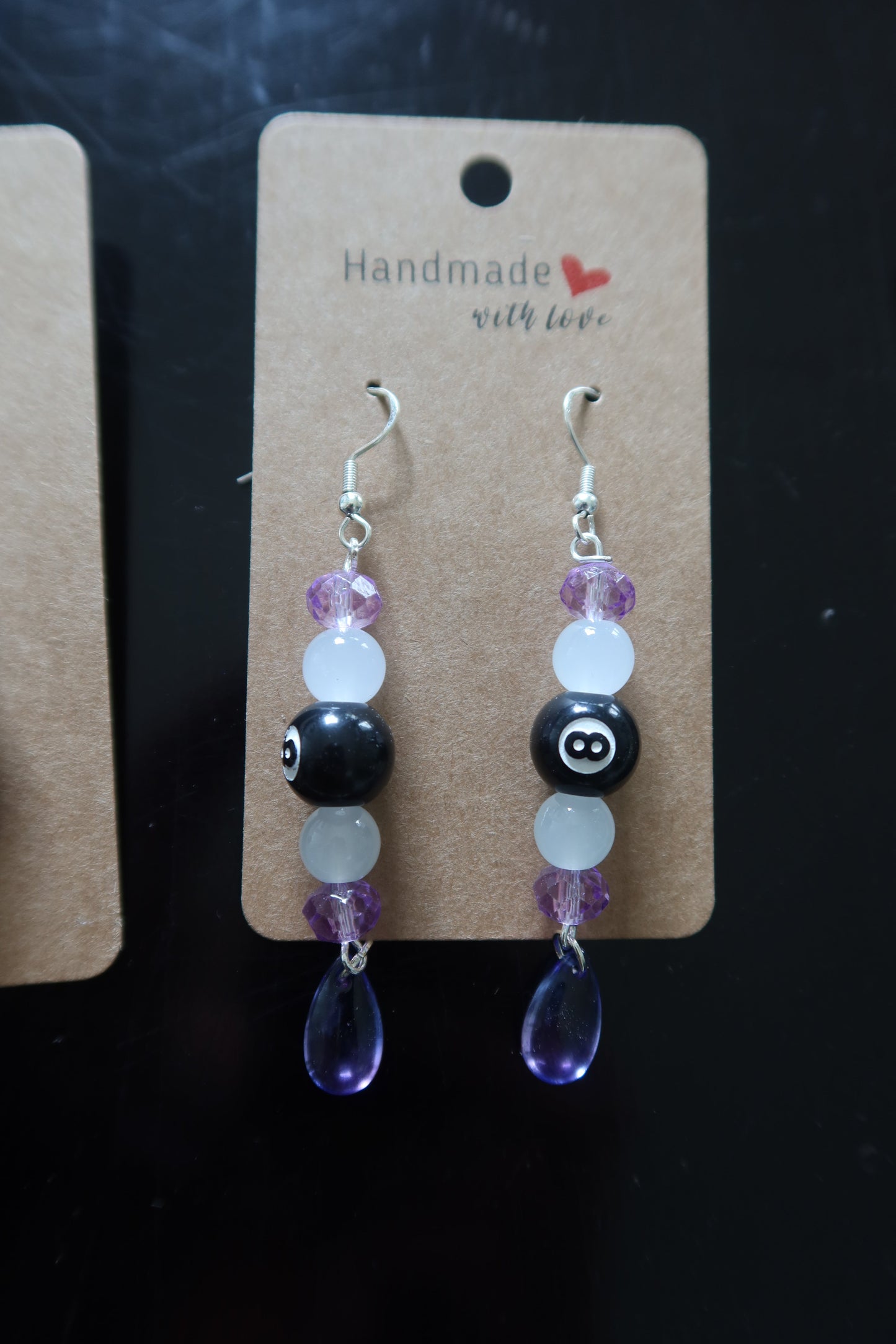 8-Ball Drop Earrings