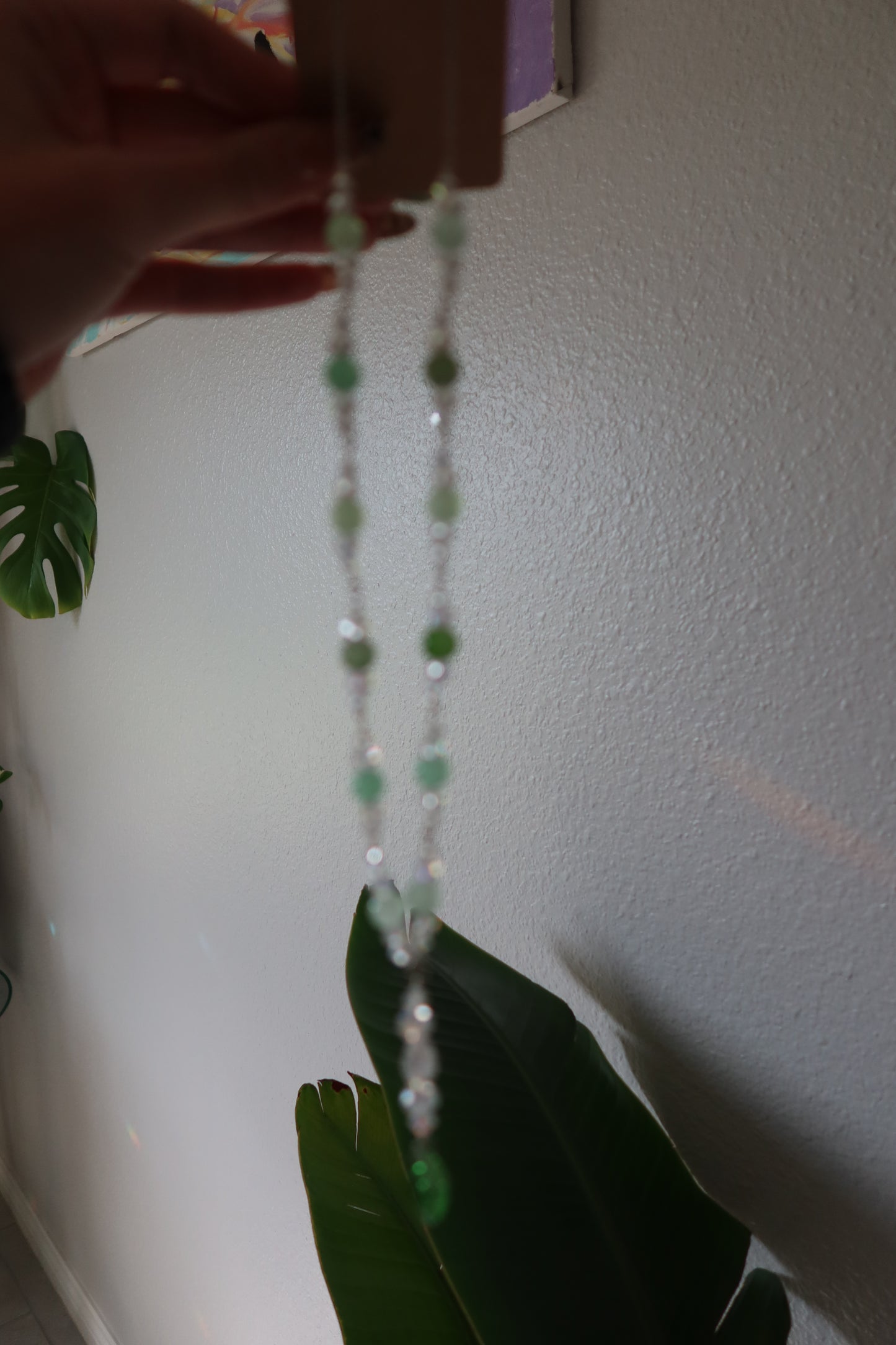 Glass Leaf Beaded Necklaces – 18 in