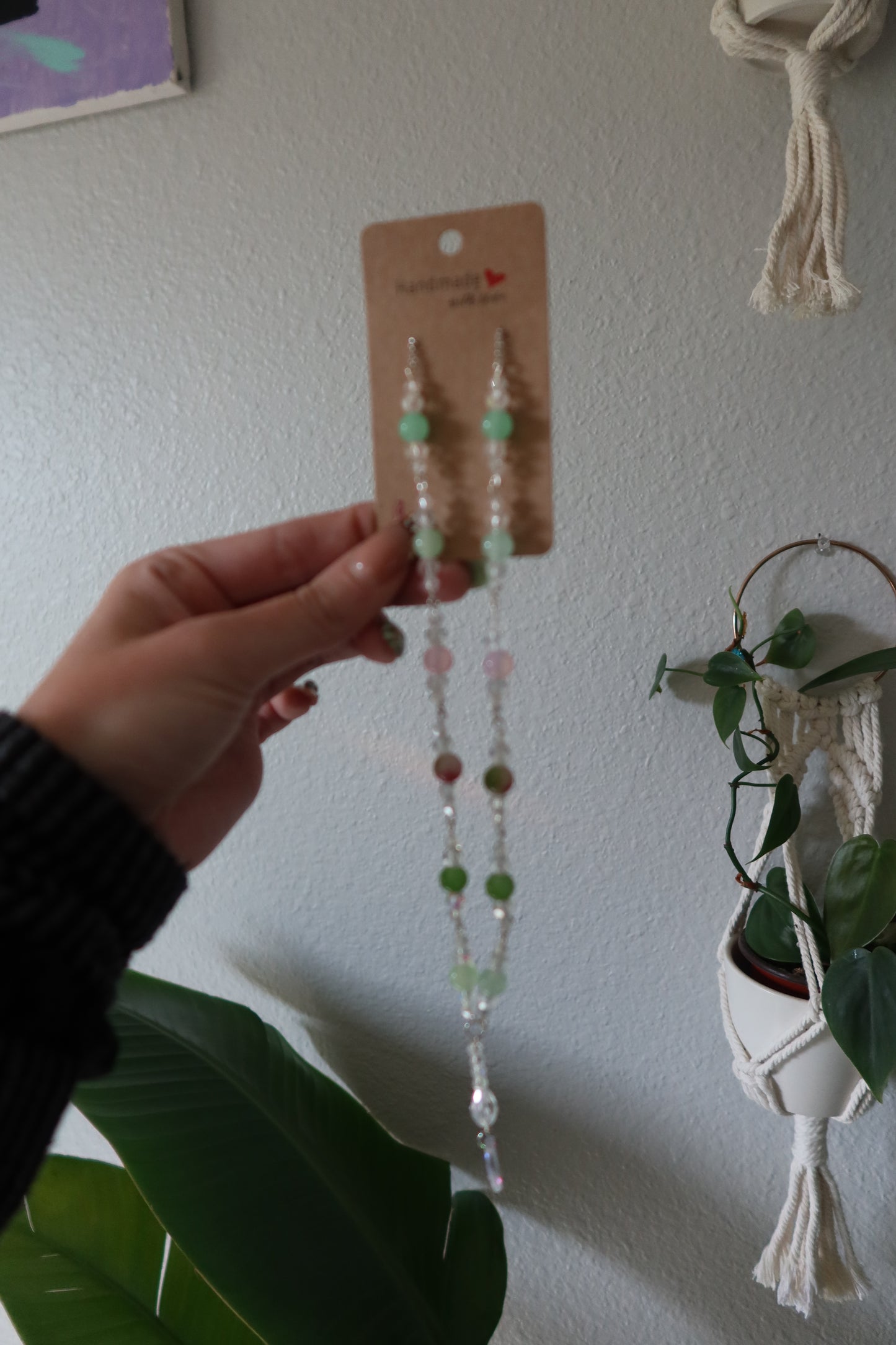 Glass Leaf Beaded Necklaces – 18 in
