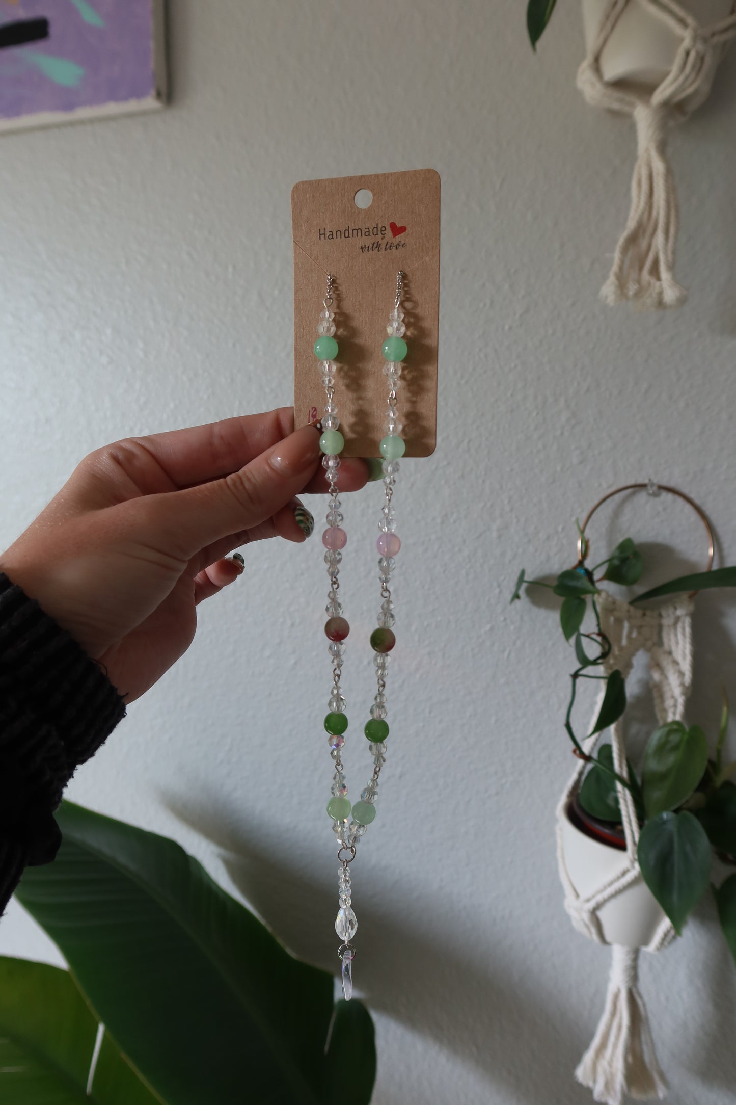 Glass Leaf Beaded Necklaces – 18 in