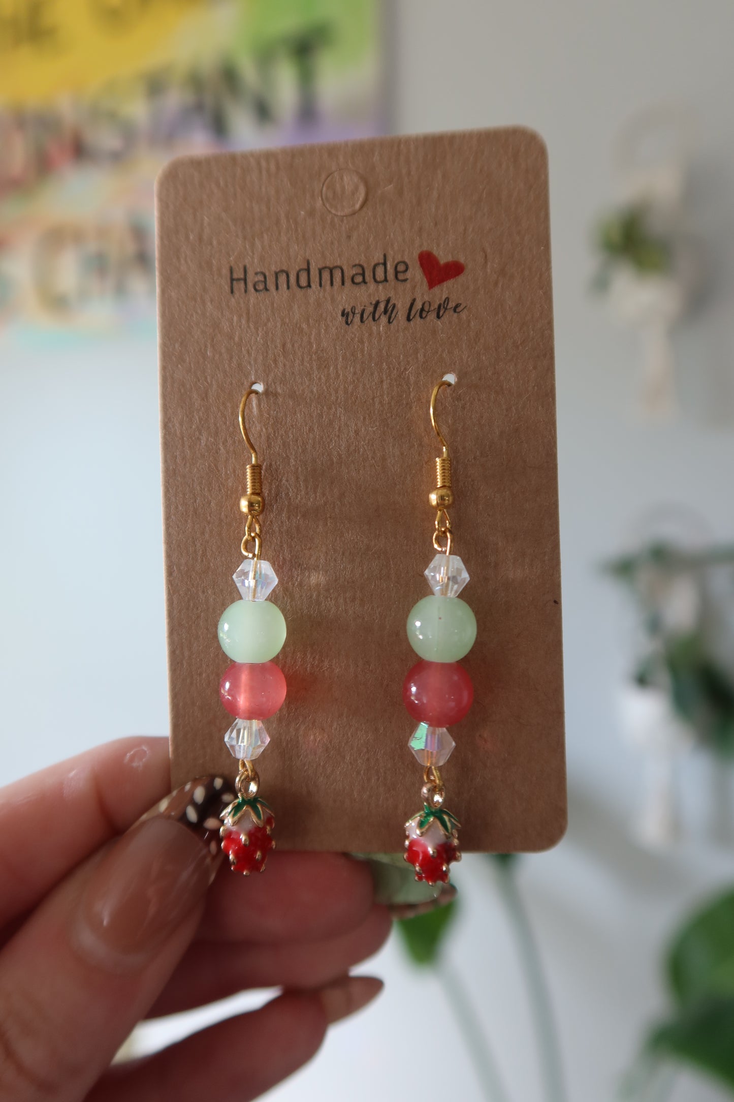 Strawberry Drop Earrings