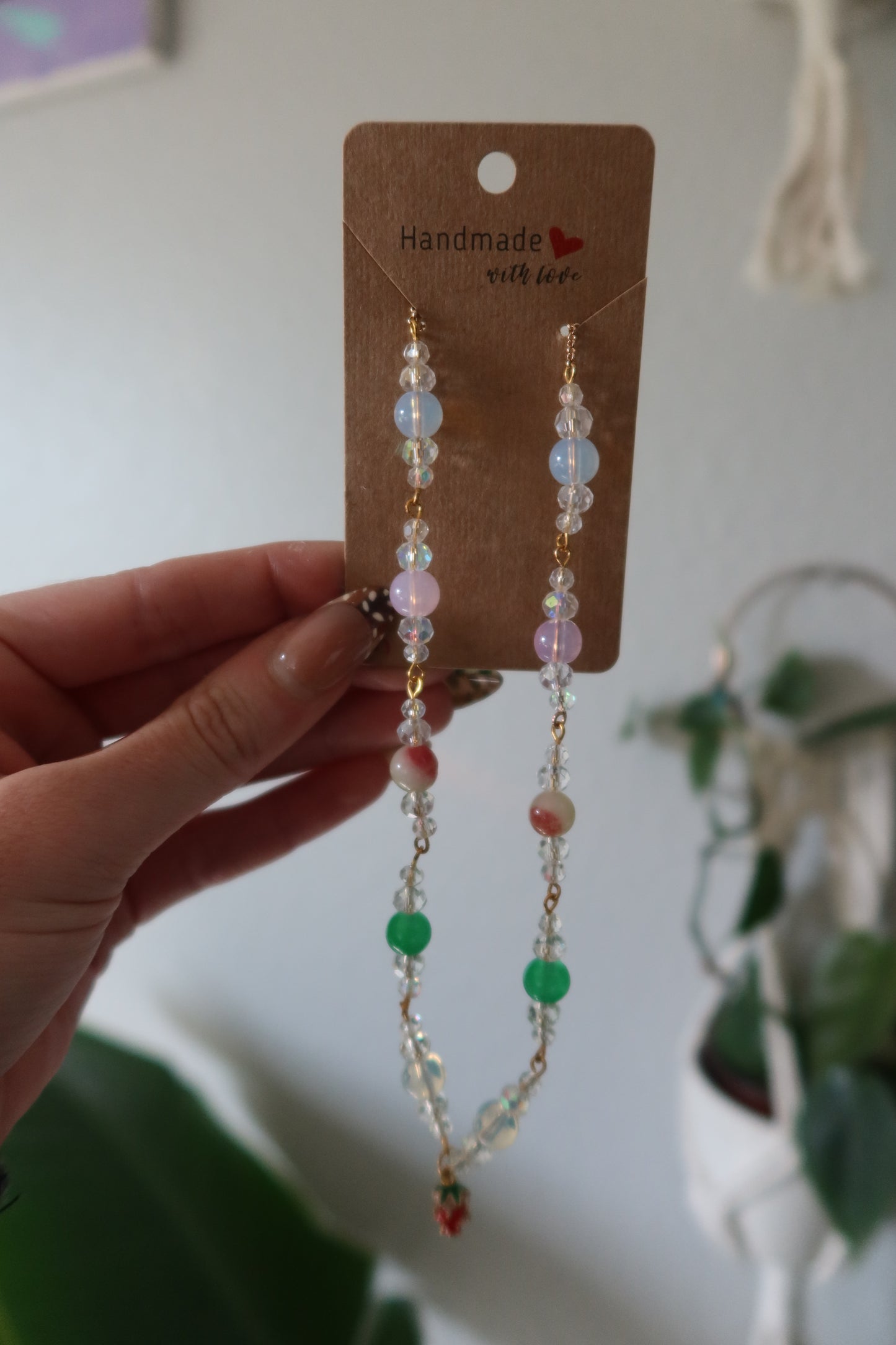 Strawberry Beaded Necklaces – 15 in & 18in