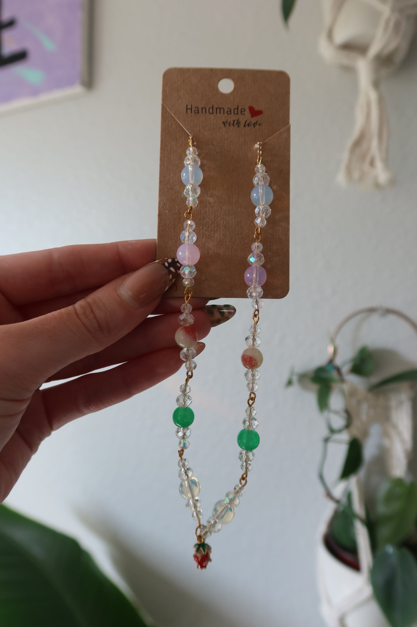 Strawberry Beaded Necklaces – 15 in & 18in