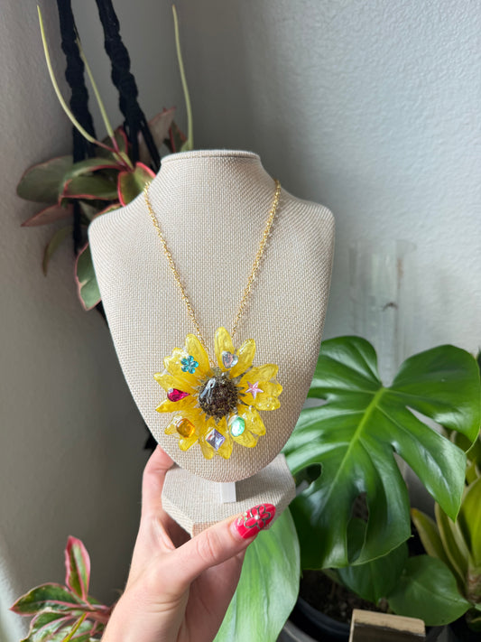 Sunflower Sunshine Bloom Necklace