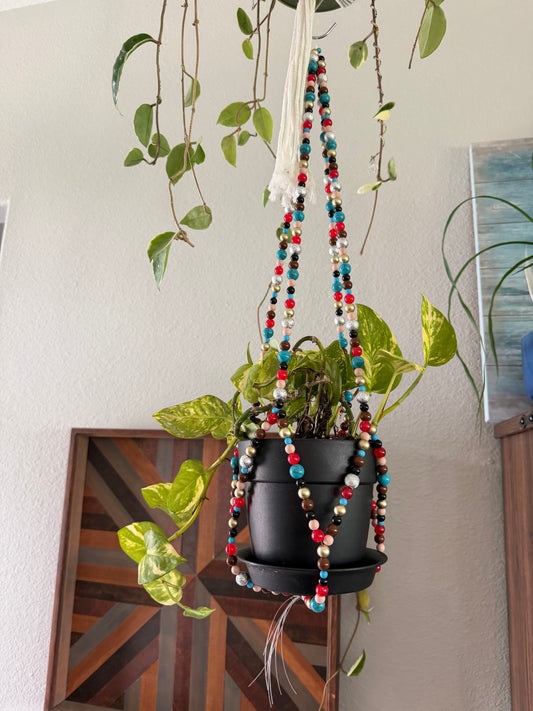Boho Beaded Plant Hanger