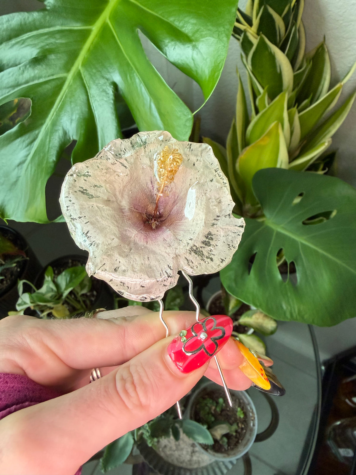 Hibiscus Hair Pin