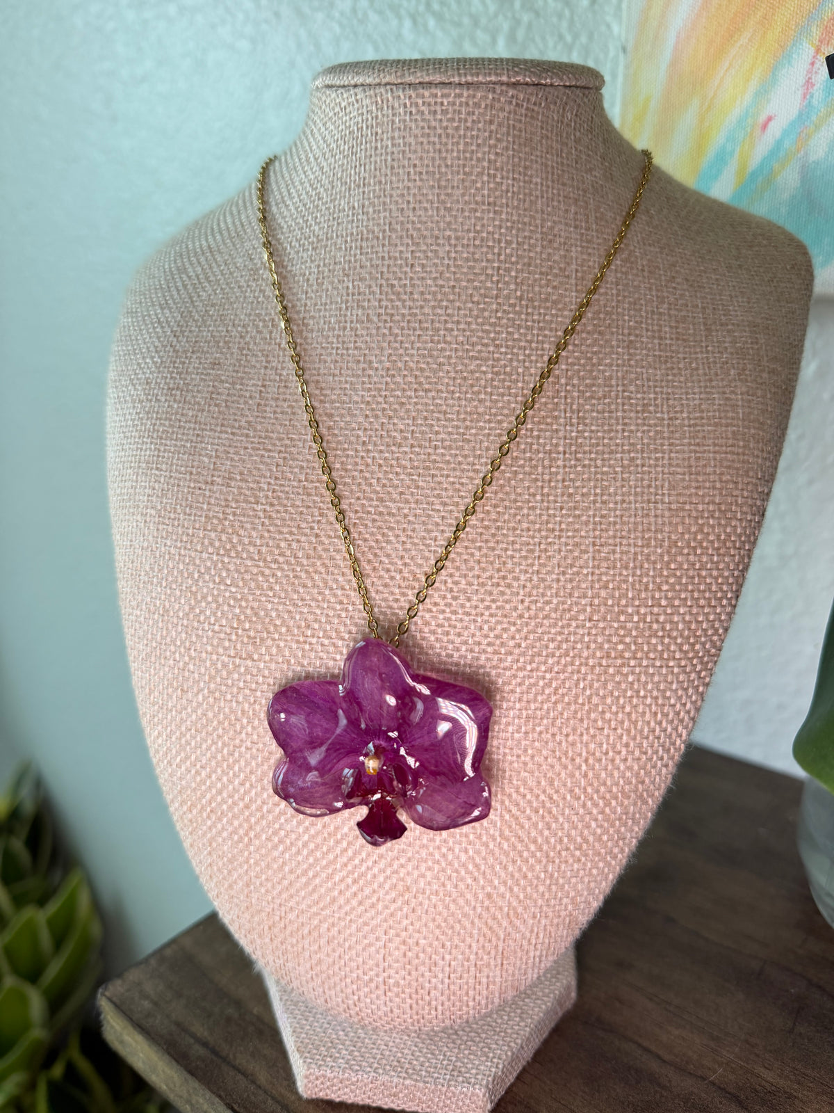 Plum Orchid Necklace