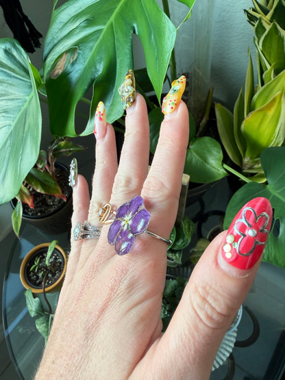 Cora Periwinkle Ring in Silver