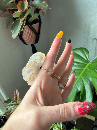 Blush Hibiscus Statement Ring