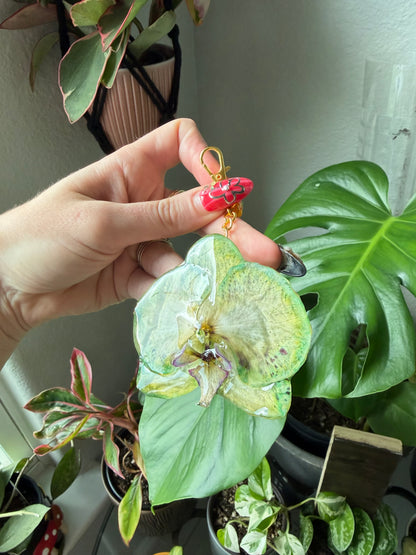 Lime Orchid Purse Charm