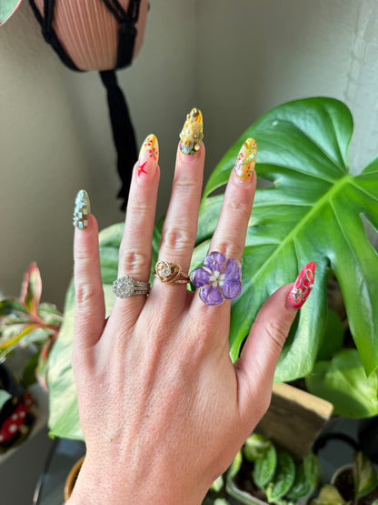 Cora Periwinkle Ring in Gold