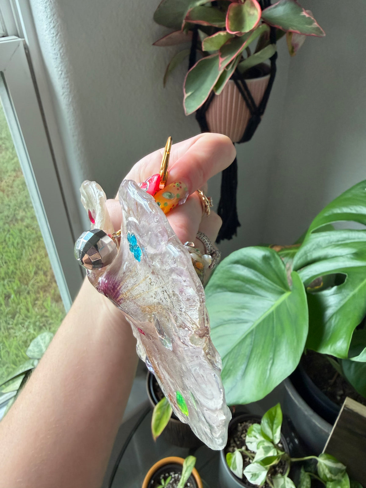 Rosé Hibiscus Disco Bloom Purse Charm