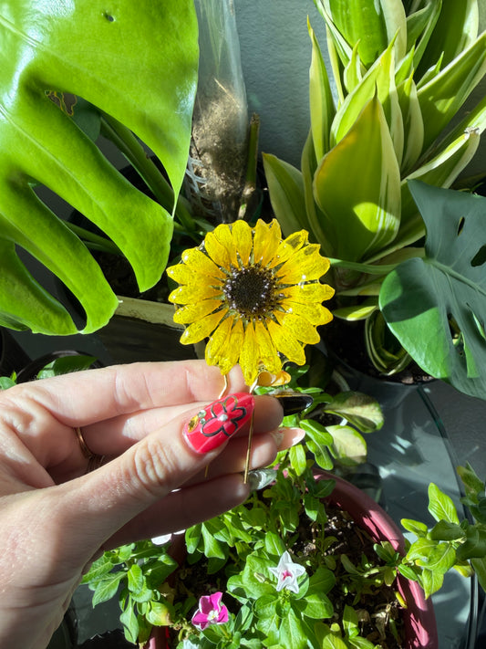 Sunflower Hair Pin