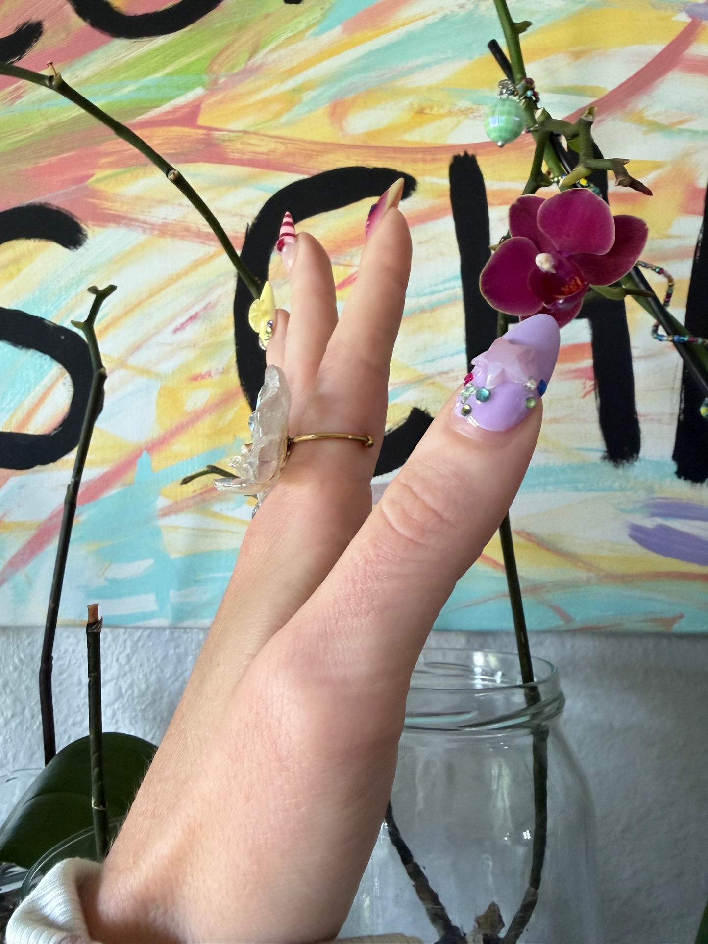 White Orchid Bloom Ring