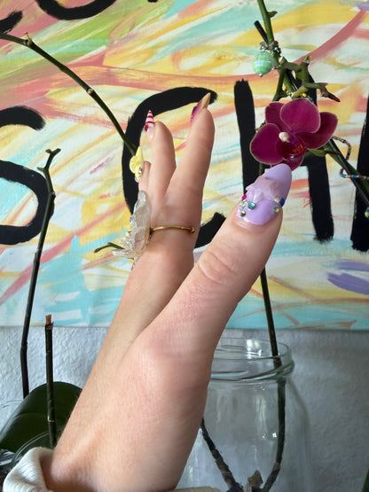 White Orchid Bloom Ring
