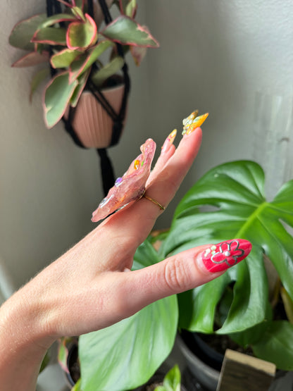 Rosé Hibiscus Statement Ring