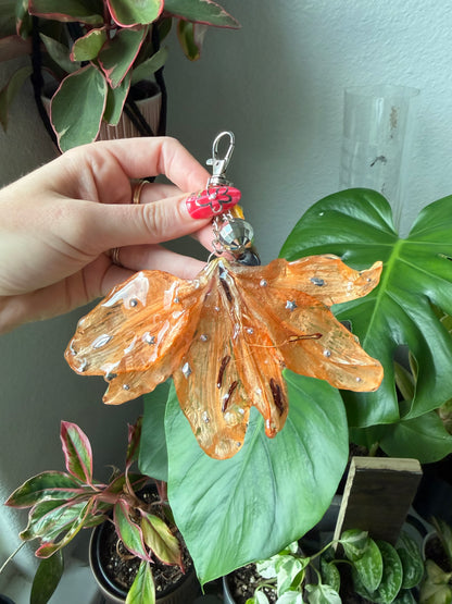 Tangerine Lily Disco Bloom Purse Charm