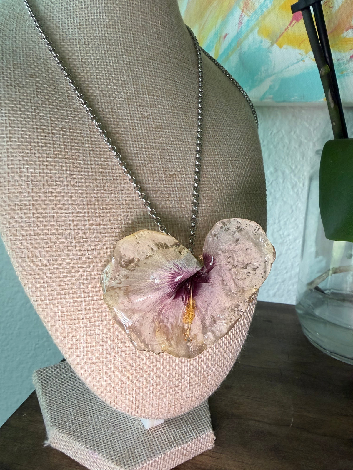 Heart Hibiscus Necklace