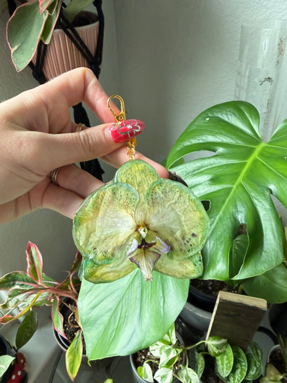 Lime Orchid Purse Charm