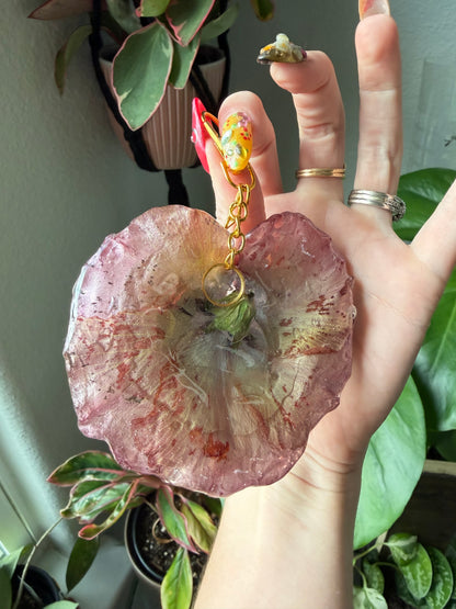 Blush Hibiscus Disco Bloom Purse Charm
