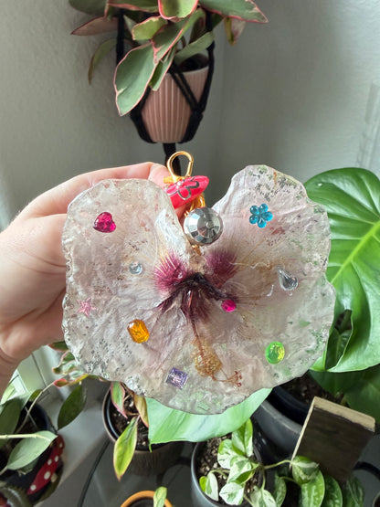 Rosé Hibiscus Disco Bloom Purse Charm
