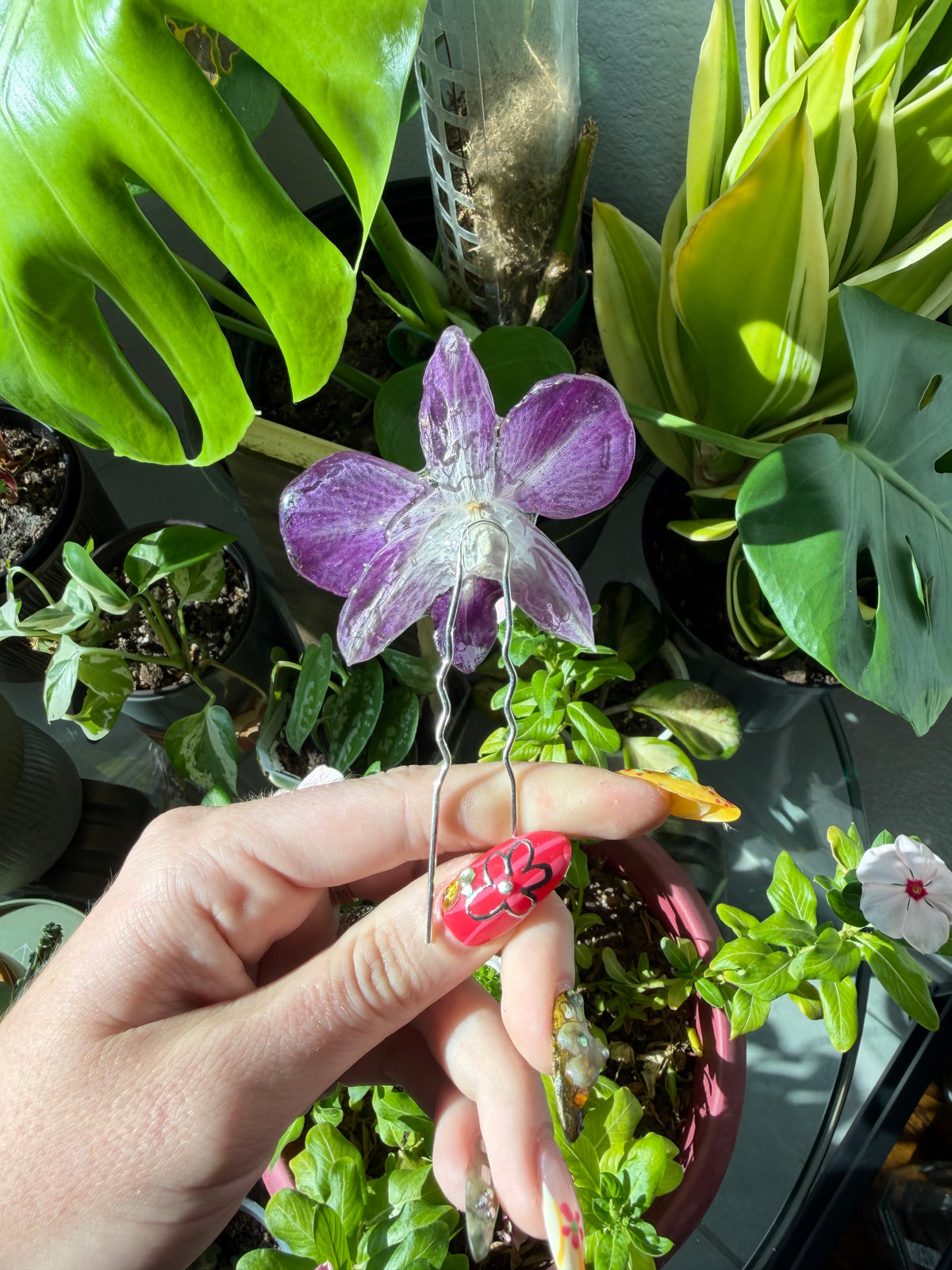 Orchid Hair Pin