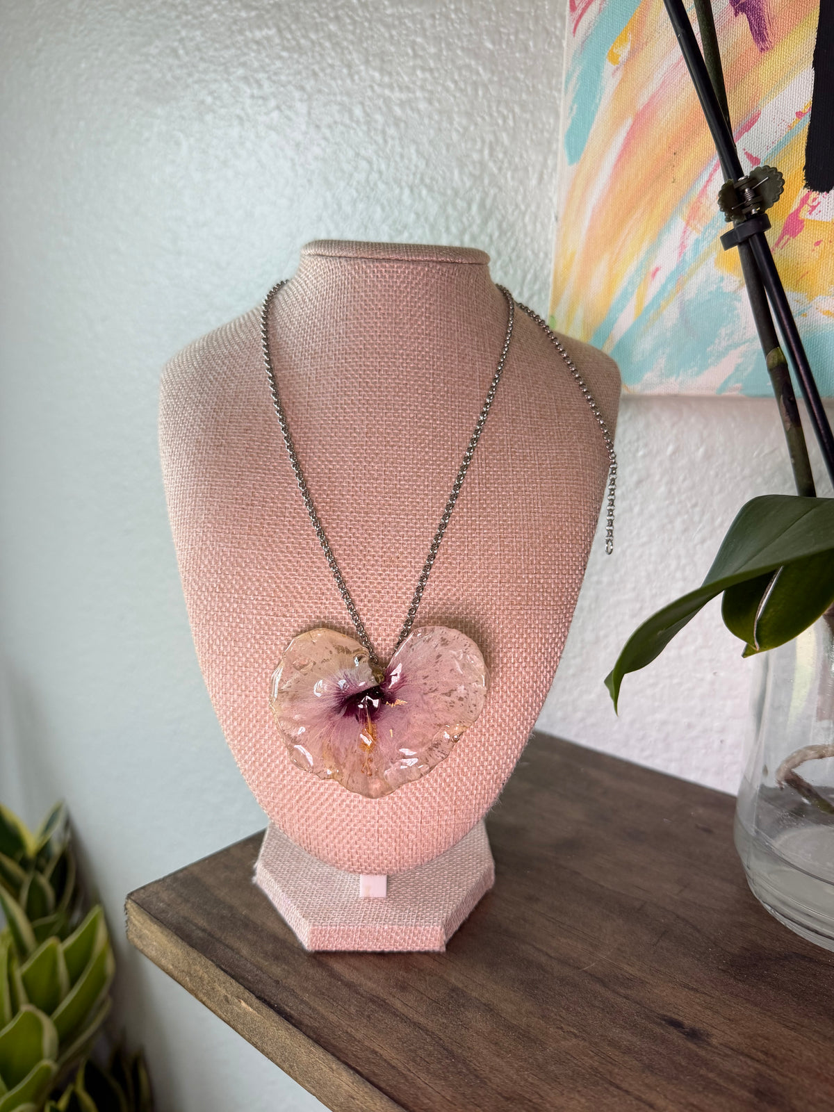 Heart Hibiscus Necklace