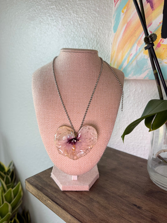 Heart Hibiscus Necklace