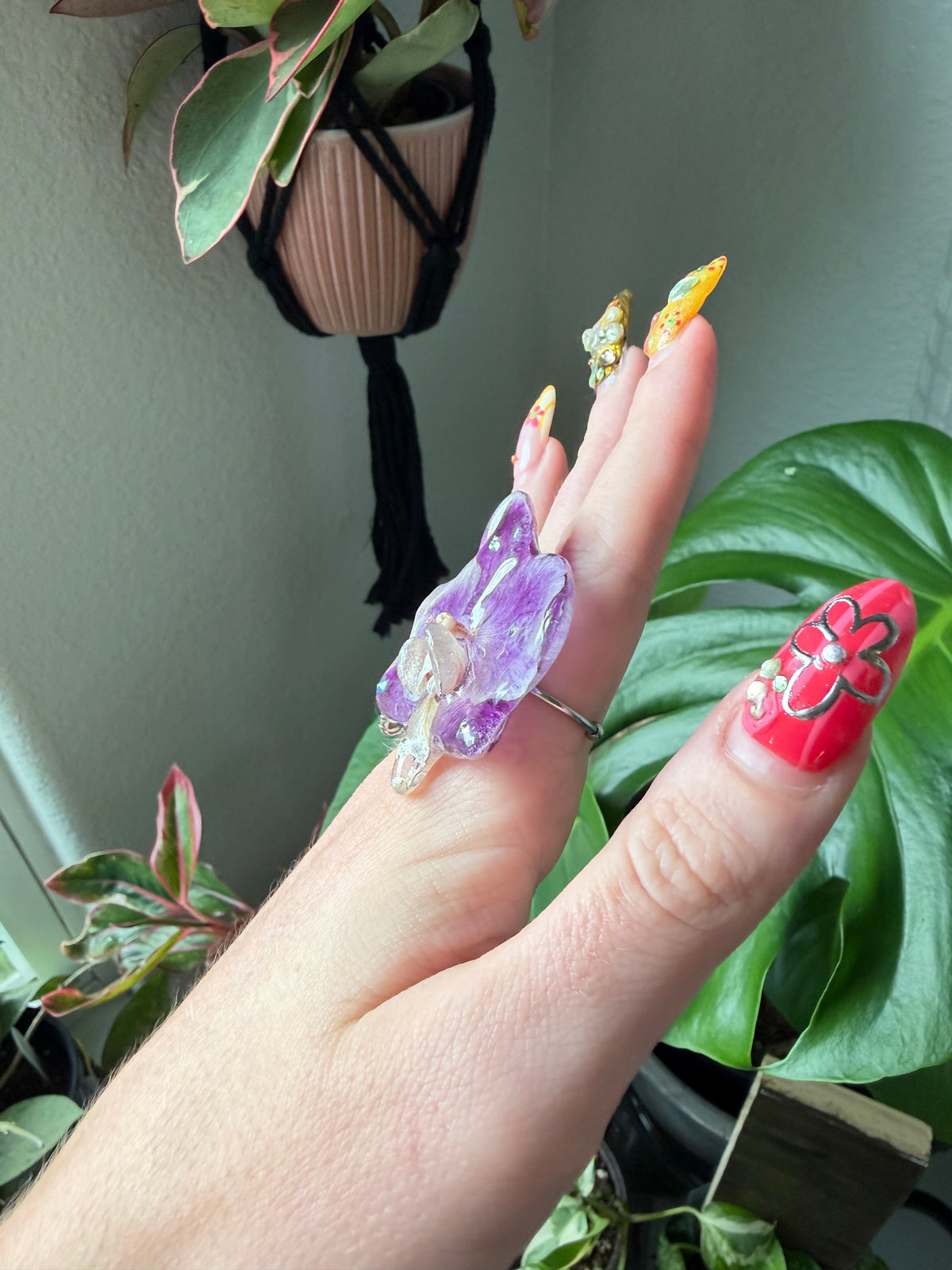 Amethyst Orchid Bloom Ring