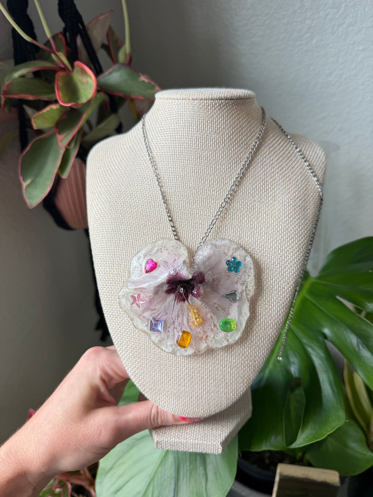 Blush Hibiscus Bloom Necklace