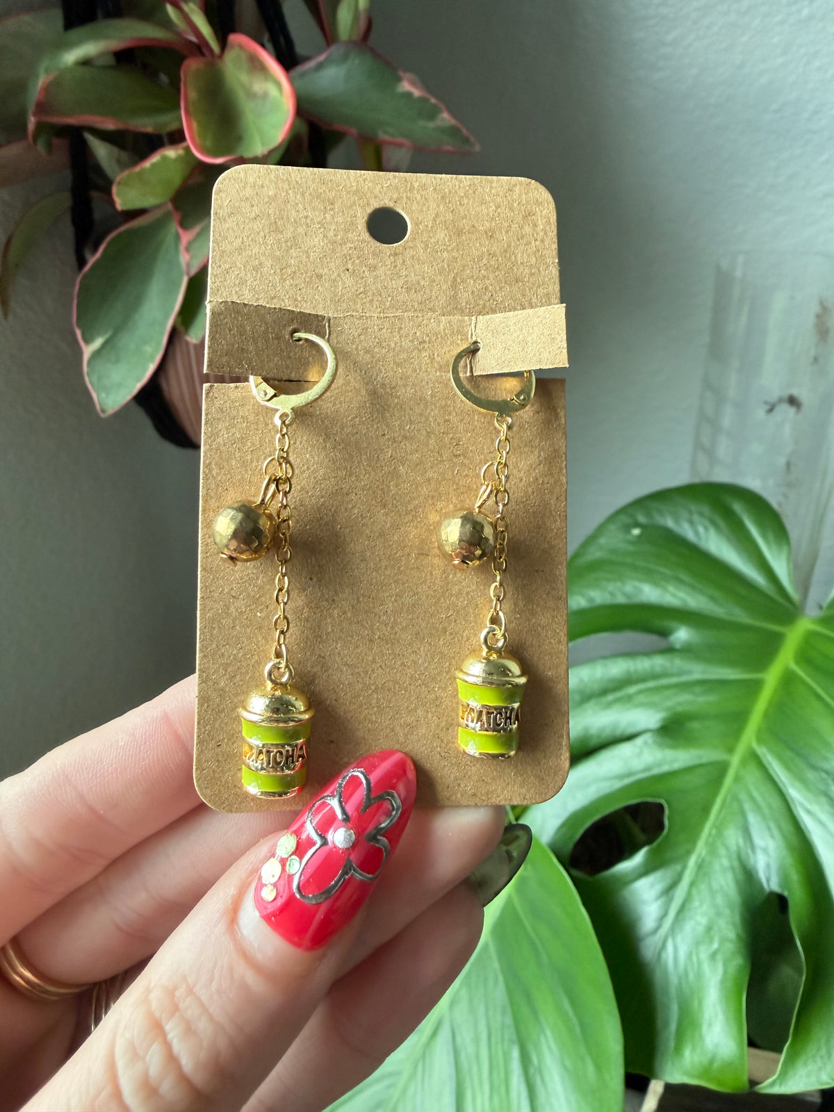 Matcha Disco Drop Earrings