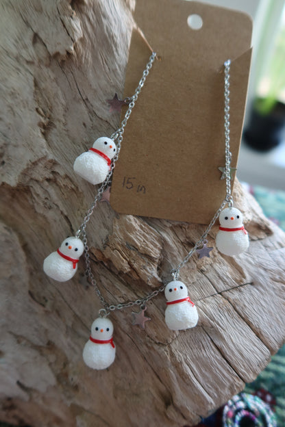 Starry Snowmen Necklaces - Winter Collection