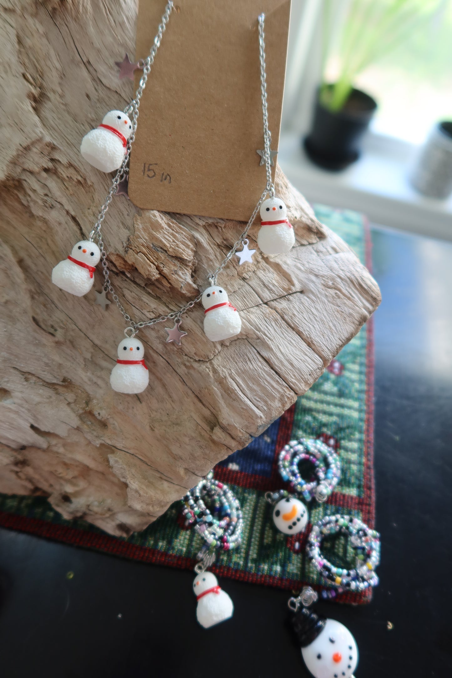 Starry Snowmen Necklaces - Winter Collection