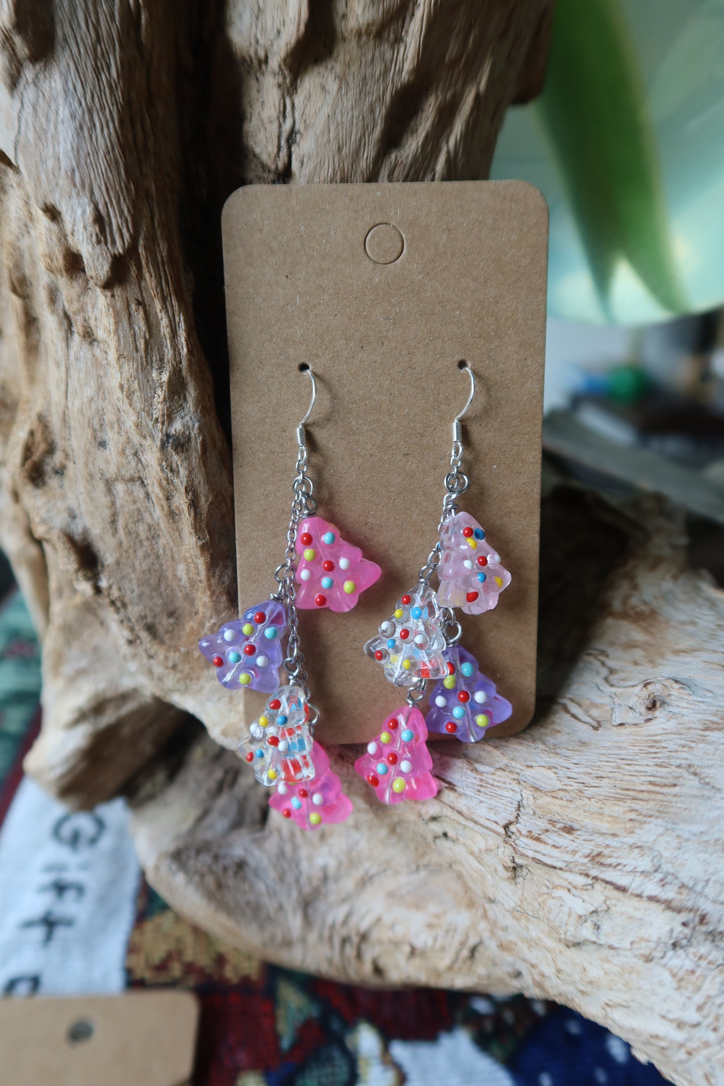 Christmas Tree Dangle Earrings - Winter Collection