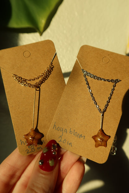 Hoya Bloom Magic Wand Necklace - Gold or Silver