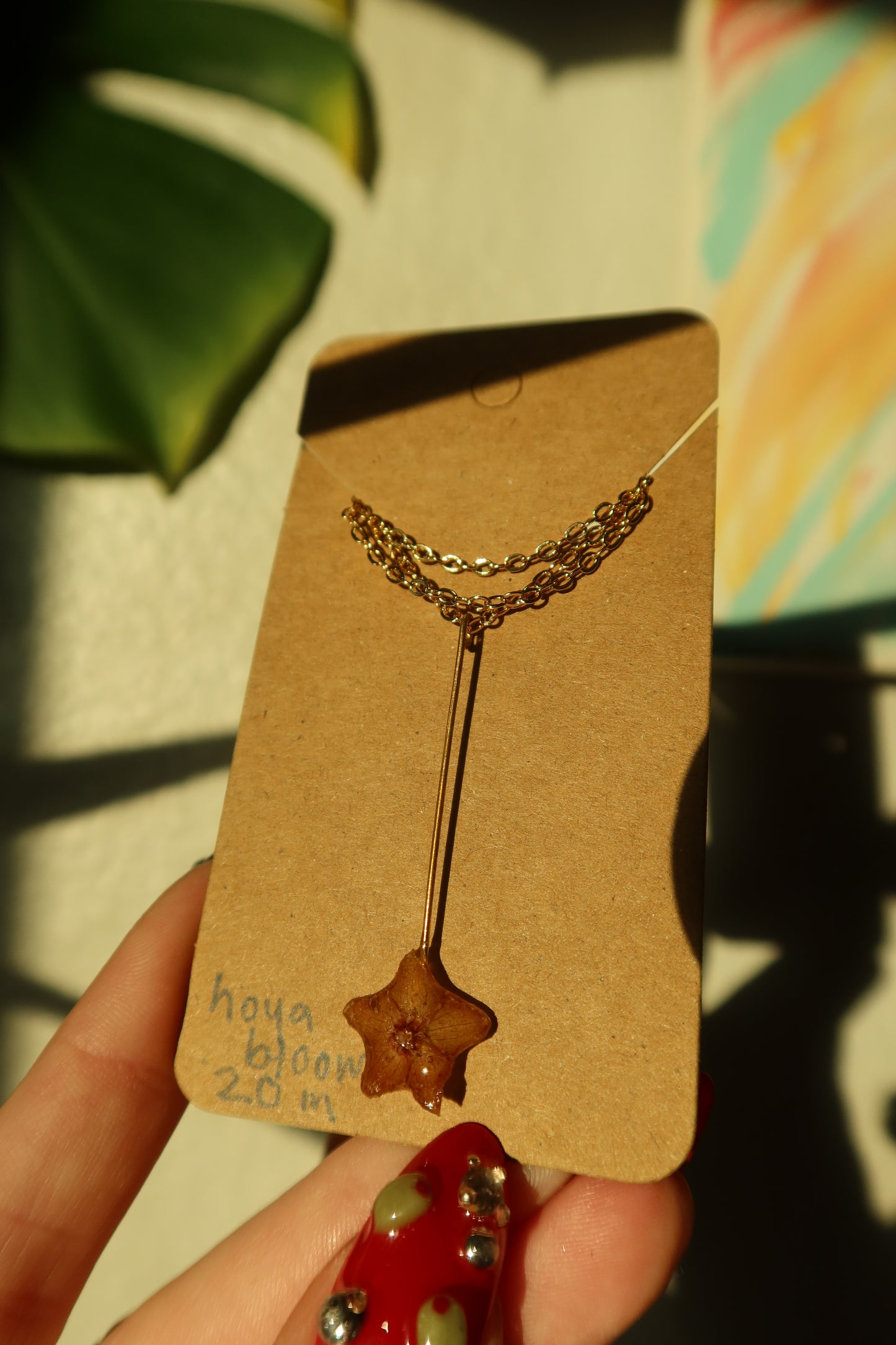Hoya Bloom Magic Wand Necklace - Gold or Silver
