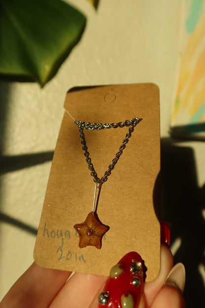 Hoya Bloom Magic Wand Necklace - Gold or Silver