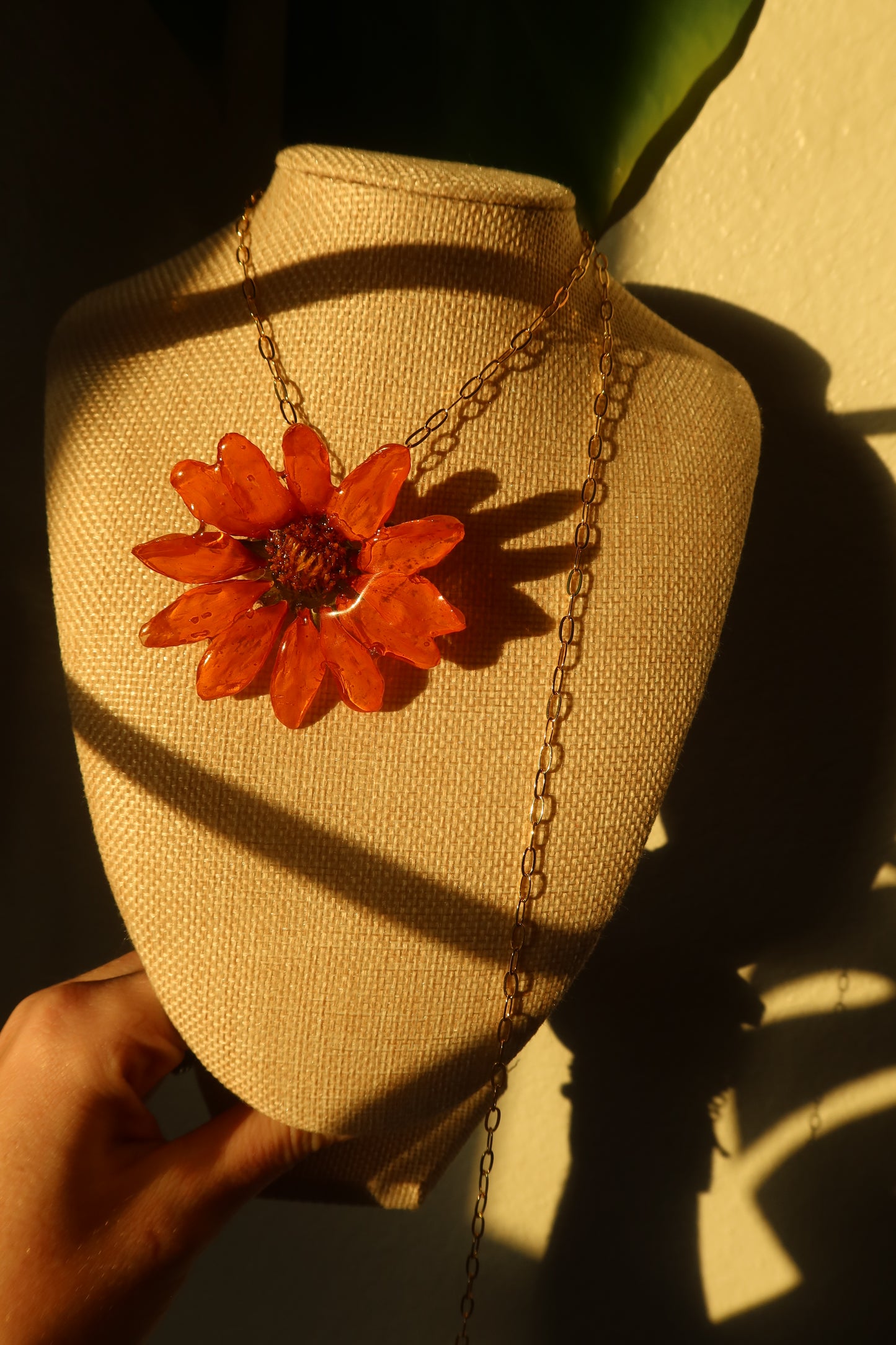 Mexican Sunflower Bloom Necklace