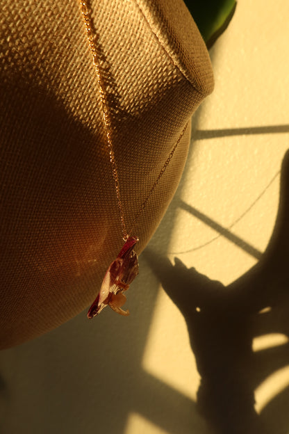 Spotted Purple Orchid Bloom Necklace