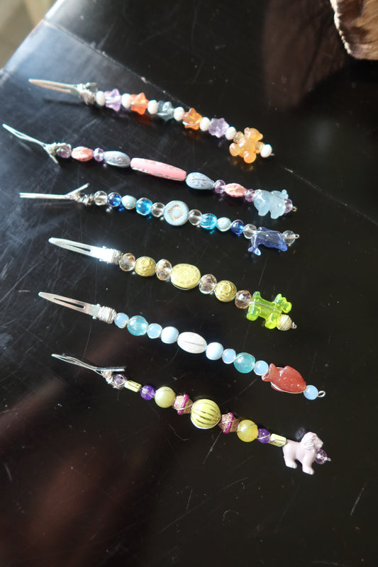 Beaded Animal Clips