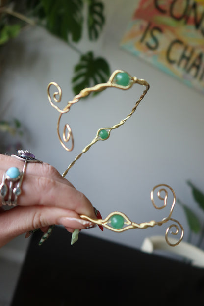 Wire-Wrapped Arm Cuffs – Multi-Wear Stone Spirals
