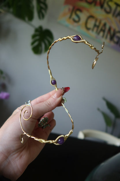 Wire-Wrapped Arm Cuffs – Multi-Wear Stone Spirals