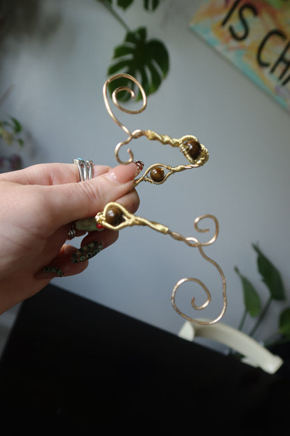Wire-Wrapped Arm Cuffs – Multi-Wear Stone Spirals