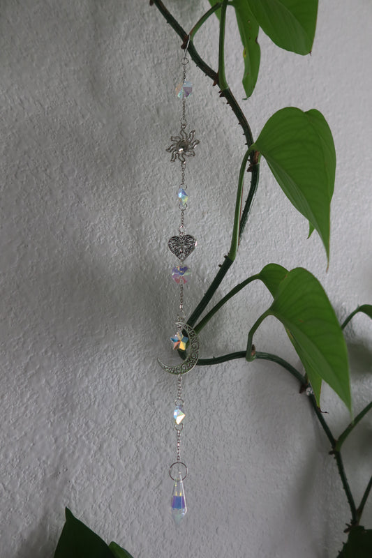 Sun Moon Celestial Crystal Suncatcher