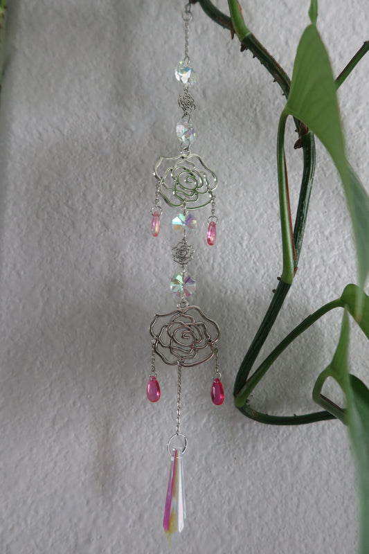 Rose Garden Crystal Suncatcher