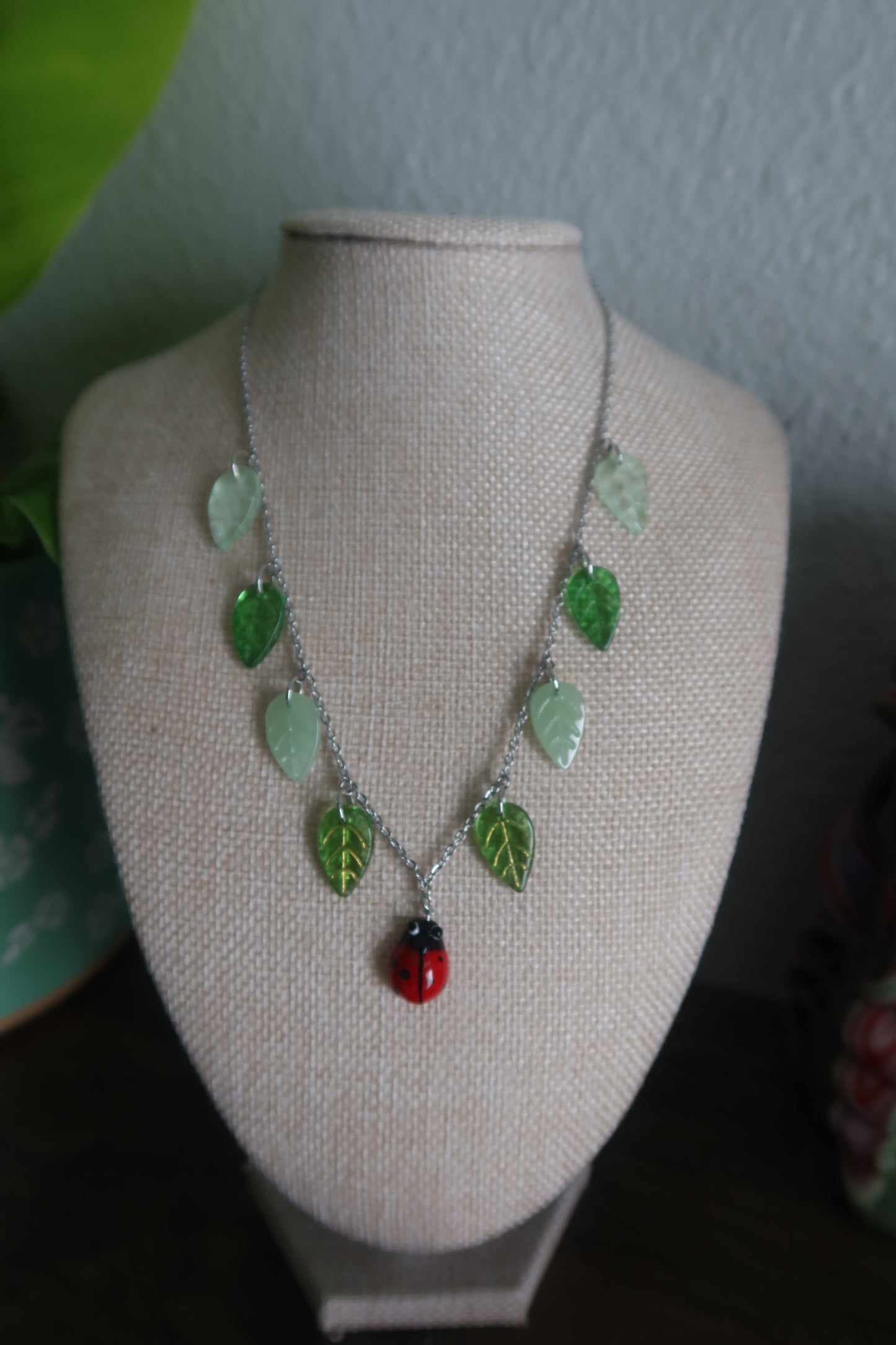 Ladybug Garden Necklace - Silver or Gold