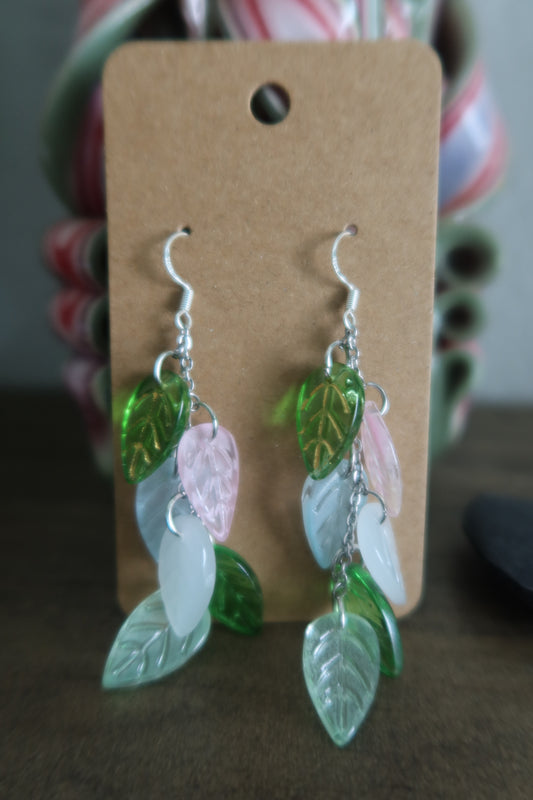 Blush Variegated Earrings - Silver or Gold