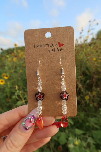 Glass Garden Earrings - Silver & Various Colors