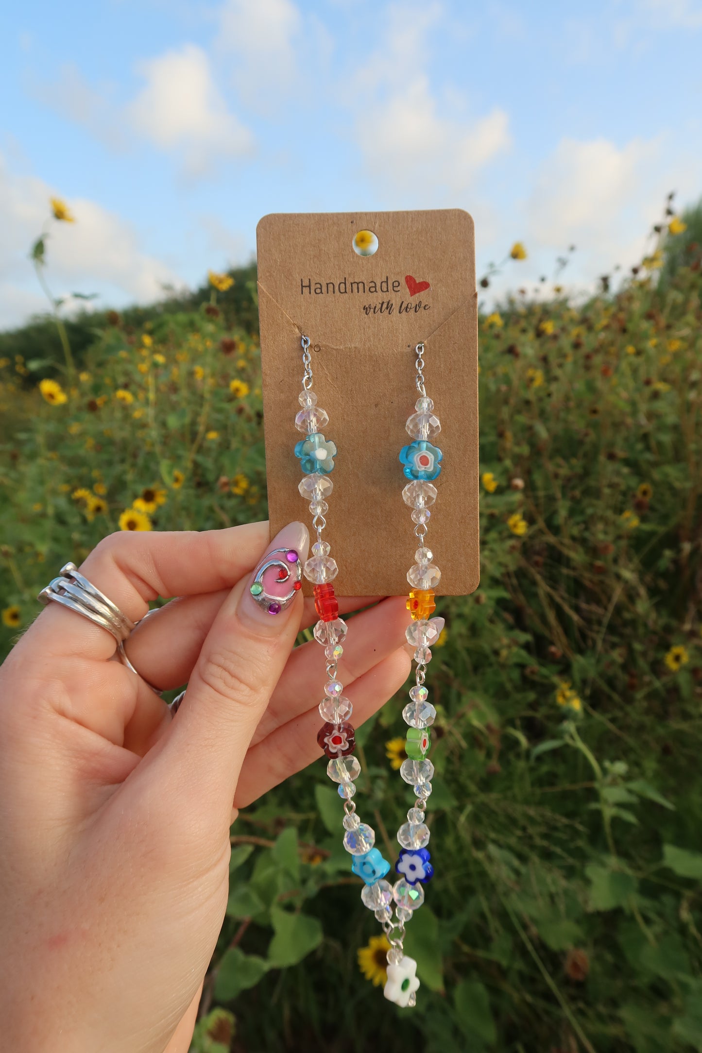 Glass Garden Necklace - Silver or Gold